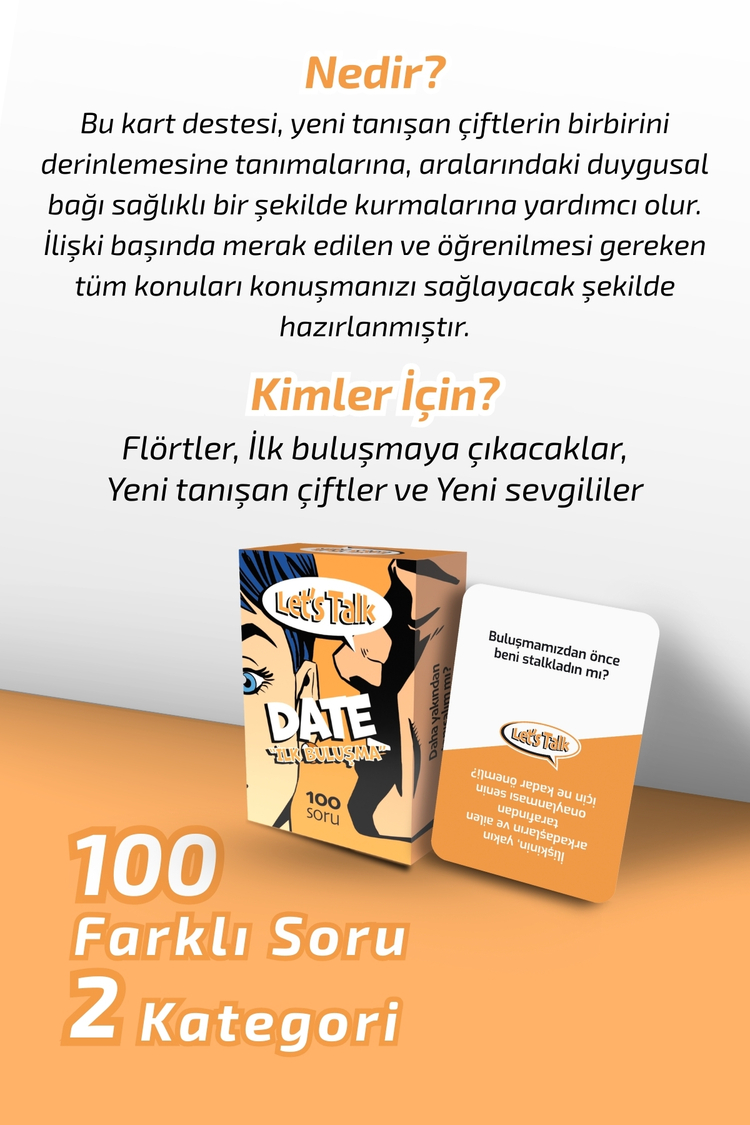 Tanışalım Mı Date Ilk Buluşma 100 Soru Romantik Sevgili Konuşma Kartı