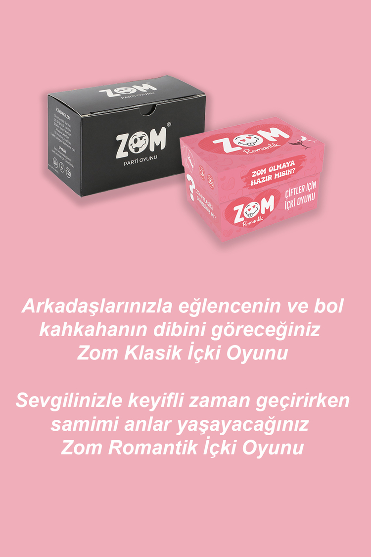 Zom Klasik İçki Oyunu Ve Zom Romantik İçki Oyunu İkili Set | Shot Oyunu | Yılbaşı Oyunu