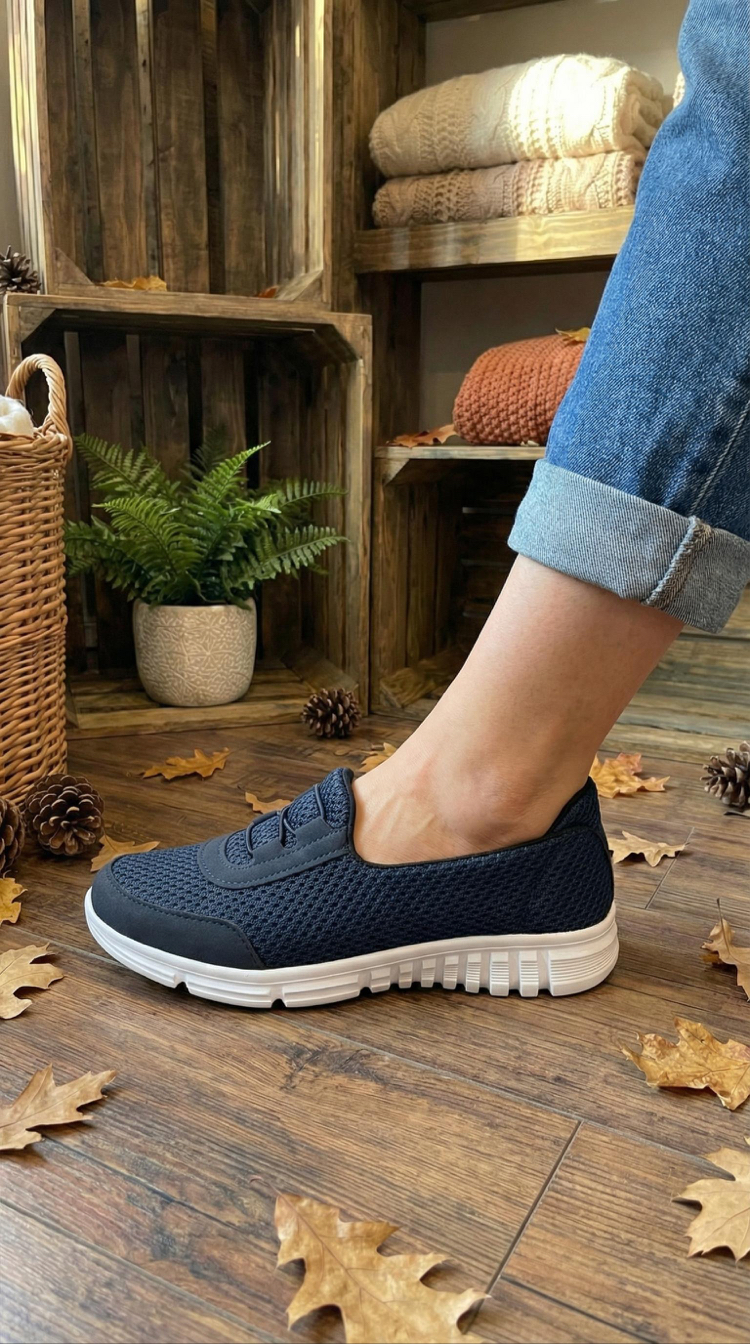 Ortopedik Hafıza Taban Günlük Ayakkabı - Lacivert PB03