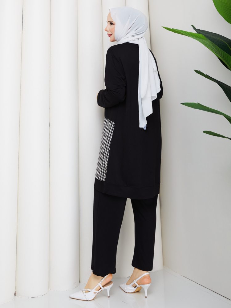 KP09 SİYAH KRİSTAL PANTALONLU TAKIM 