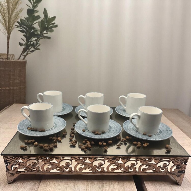 Etnik Mandala Desenli 6'lı Fincan Takımı