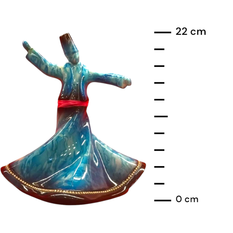 Dekoratif Semazen Biblo Turkuaz 22 CM