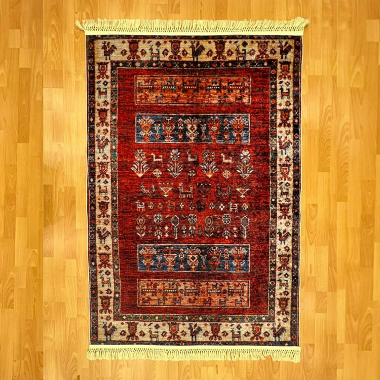  Otantik Hayvan Figürlü 160 X 230 Dijital Baskı Halı