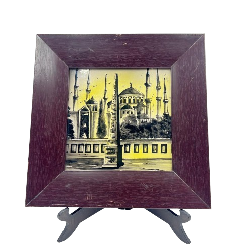 Dekoratif Seramik Çerçeveli Sultanahmet ve Dikilitaş Motifli Tablo