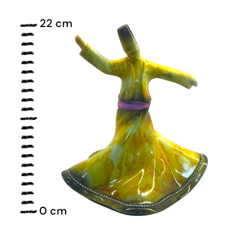 Dekoratif Semazen Biblo Sarı 22 CM