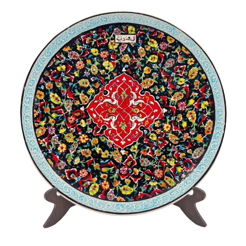 Dekoratif Seramik Çini Desenli 20 CM Tabak