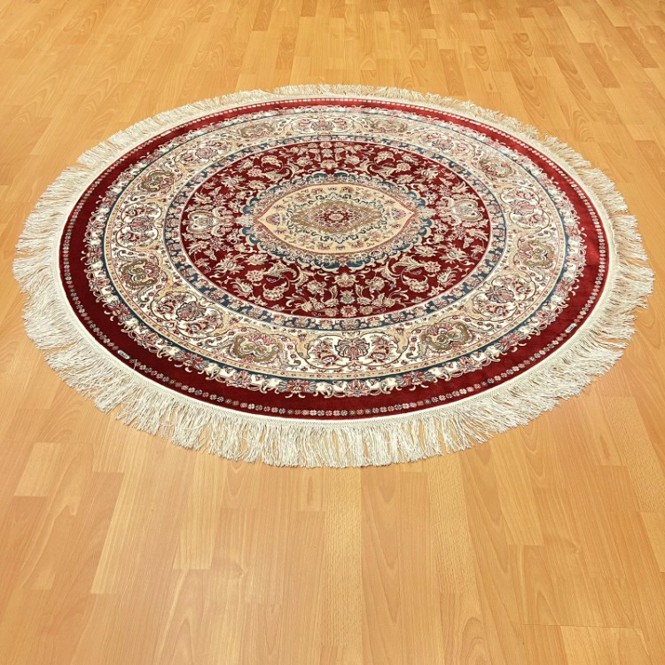Yuvarlak Madalyon Desenli 150 x 150 CM İpek Halı