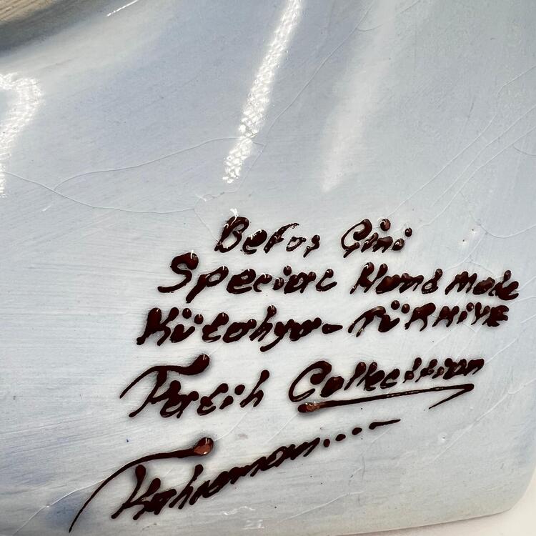 Otantik Motifli Dekoratif İznik Çini Tabak