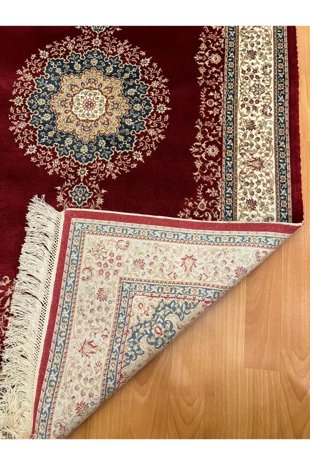 MEVLANA BAZAAR Üçlü Madalyon Motifli 90 x 300 İpek Yolluk