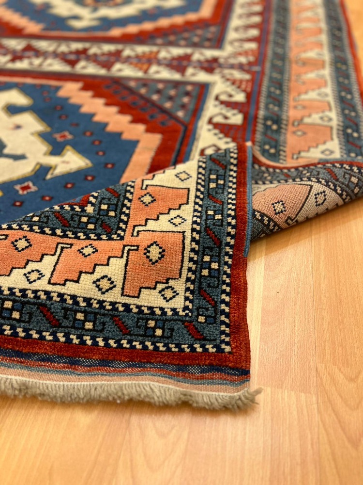 Yörük Çift Madalyon Motifli 223 x 171 El Dokuma Halı