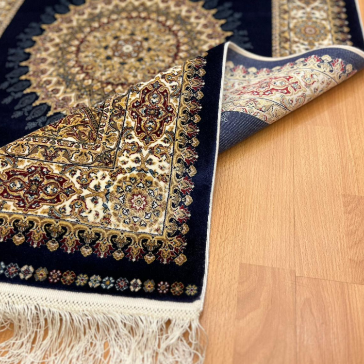 Dairesel Madalyon (Göbek) Motifli Lüks 90 x150 CM İpek Halı