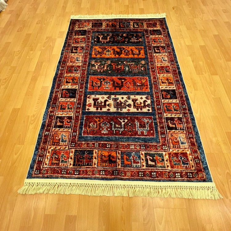  Otantik Hayvan Figürlü 160 X 230 Dijital Baskı Halı