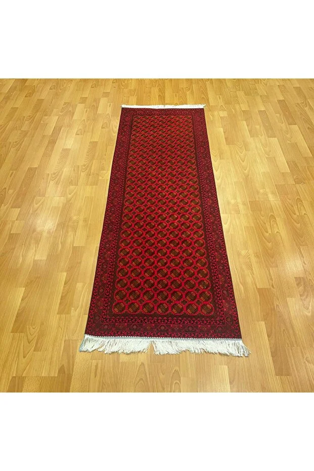 MEVLANA BAZAAR Üçlü Madalyon Motifli 90 x 300 İpek Yolluk