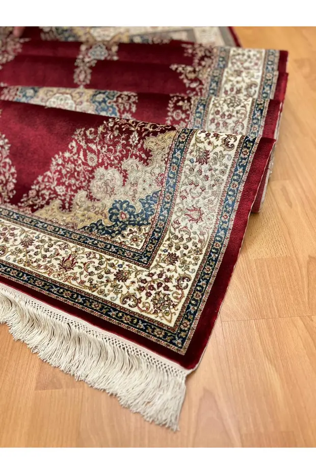 MEVLANA BAZAAR Üçlü Madalyon Motifli 90 x 300 İpek Yolluk