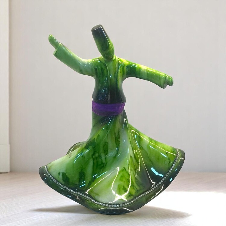 Dekoratif Semazen Biblo Yeşil 22 CM 