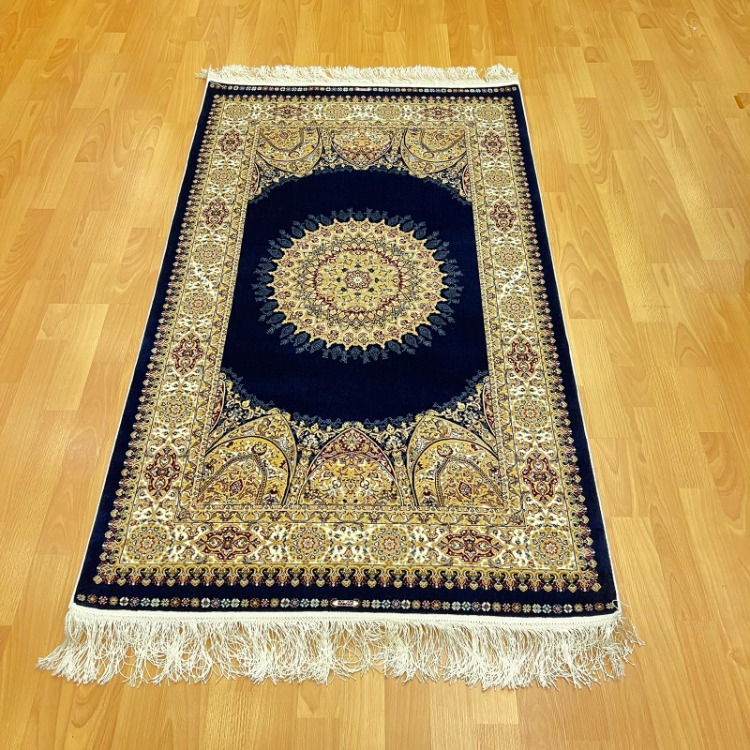 Dairesel Madalyon (Göbek) Motifli Lüks 90 x150 CM İpek Halı