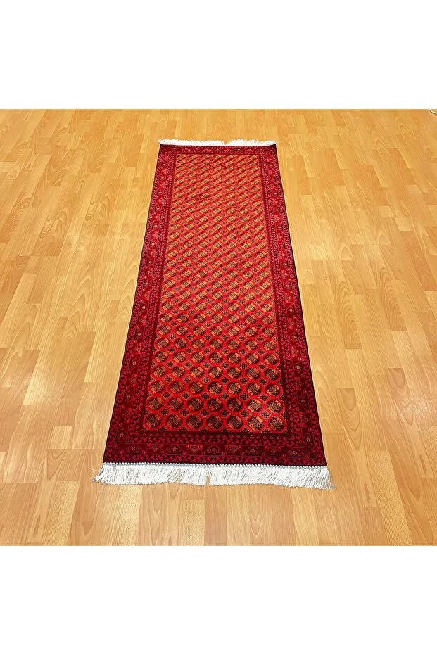 MEVLANA BAZAAR Üçlü Madalyon Motifli 90 x 300 İpek Yolluk