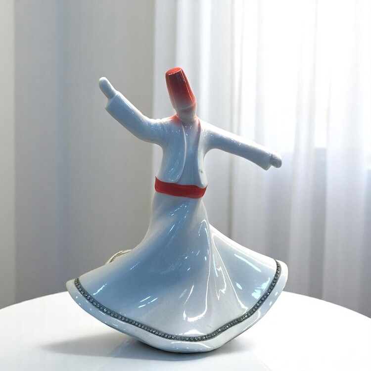 Dekoratif Semazen Biblo Beyaz 22 CM