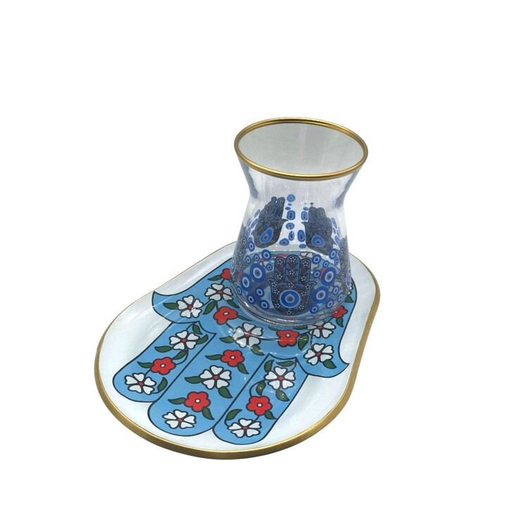 Desenli 2 Kişilik Sunum Çay Seti