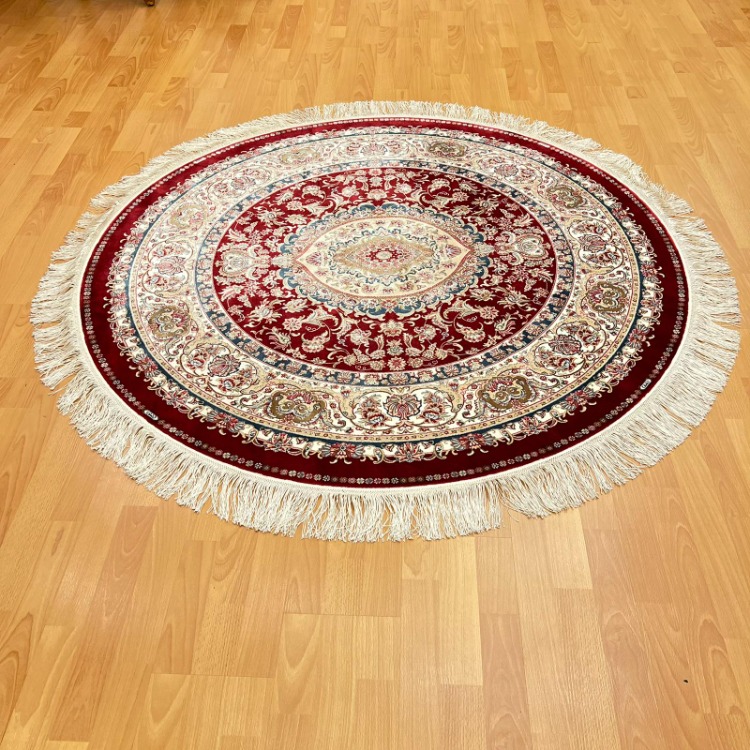 Yuvarlak Madalyon Desenli 150 x 150 CM İpek Halı