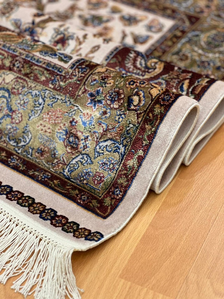 Hayat Ağacı Desenli 400 X600 cm İpek Halı Bordo