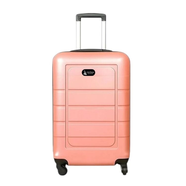 PC ve ABS Sert Yanlı Orta Boy Valiz Pembe