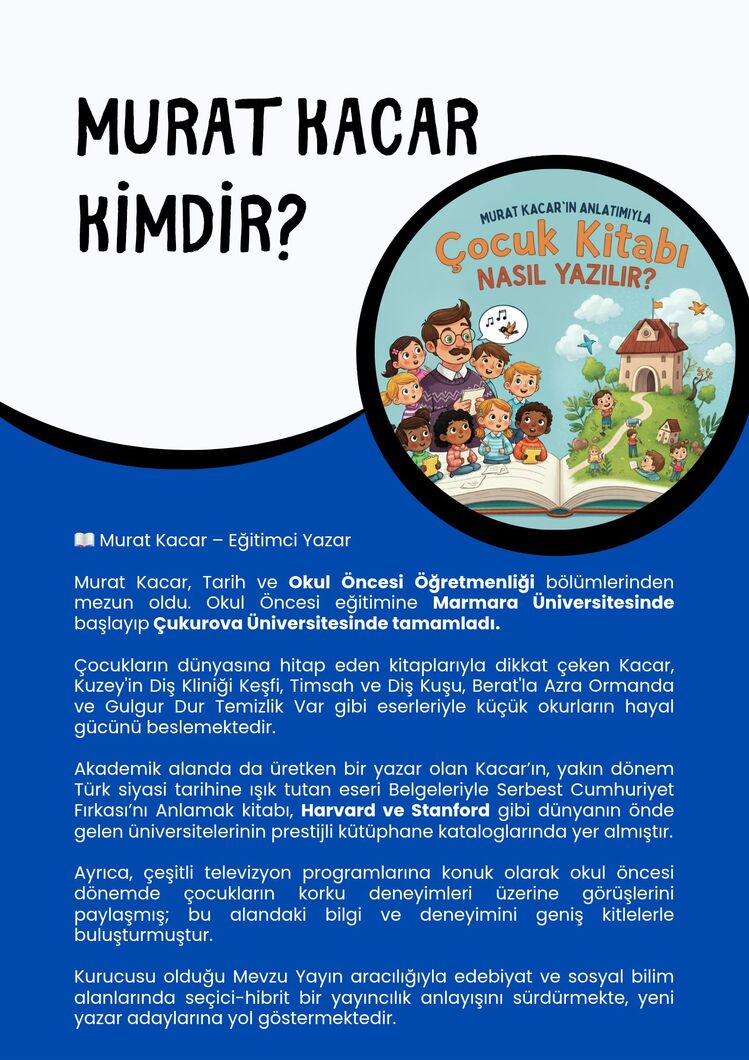 Çocuk Kitabı Yazma Eğitimi- Murat Kacar'ın Anlatımıyla