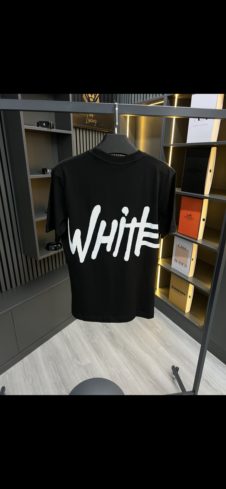 OFF WHİTE SİYAH BASKILI TİŞÖRT 