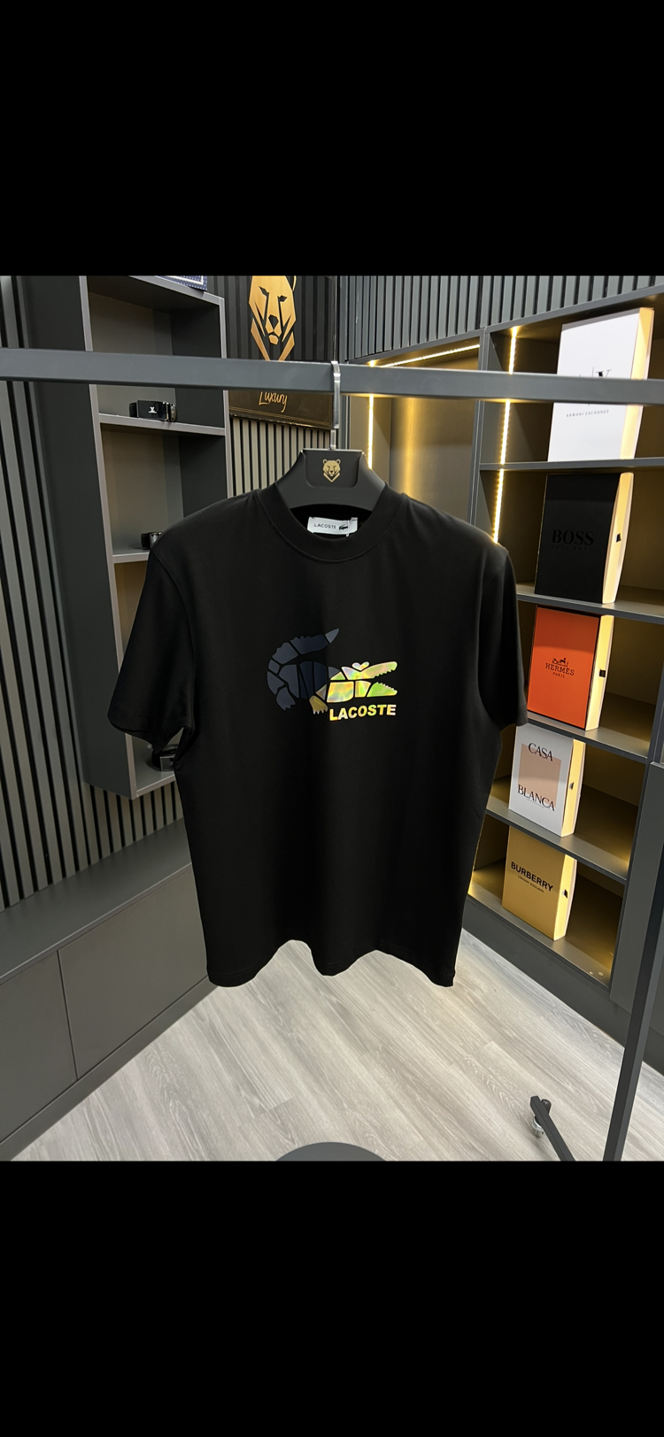 LACOSTE SİYAH TİŞÖRT 