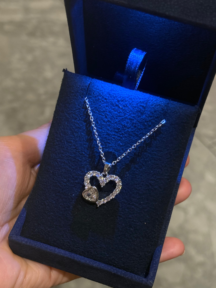 Diamond kutuda kalp kolye
