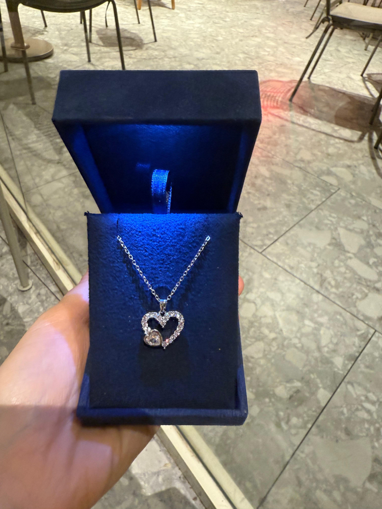Diamond kutuda kalp kolye