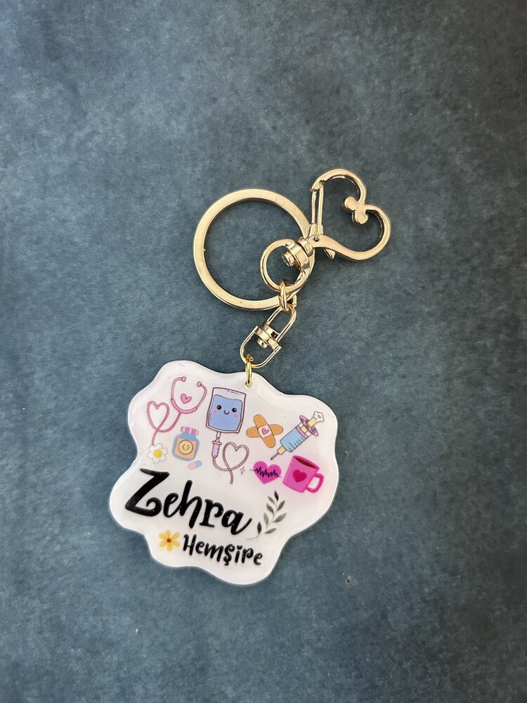 Hemşire Anahtarlık Kawaii