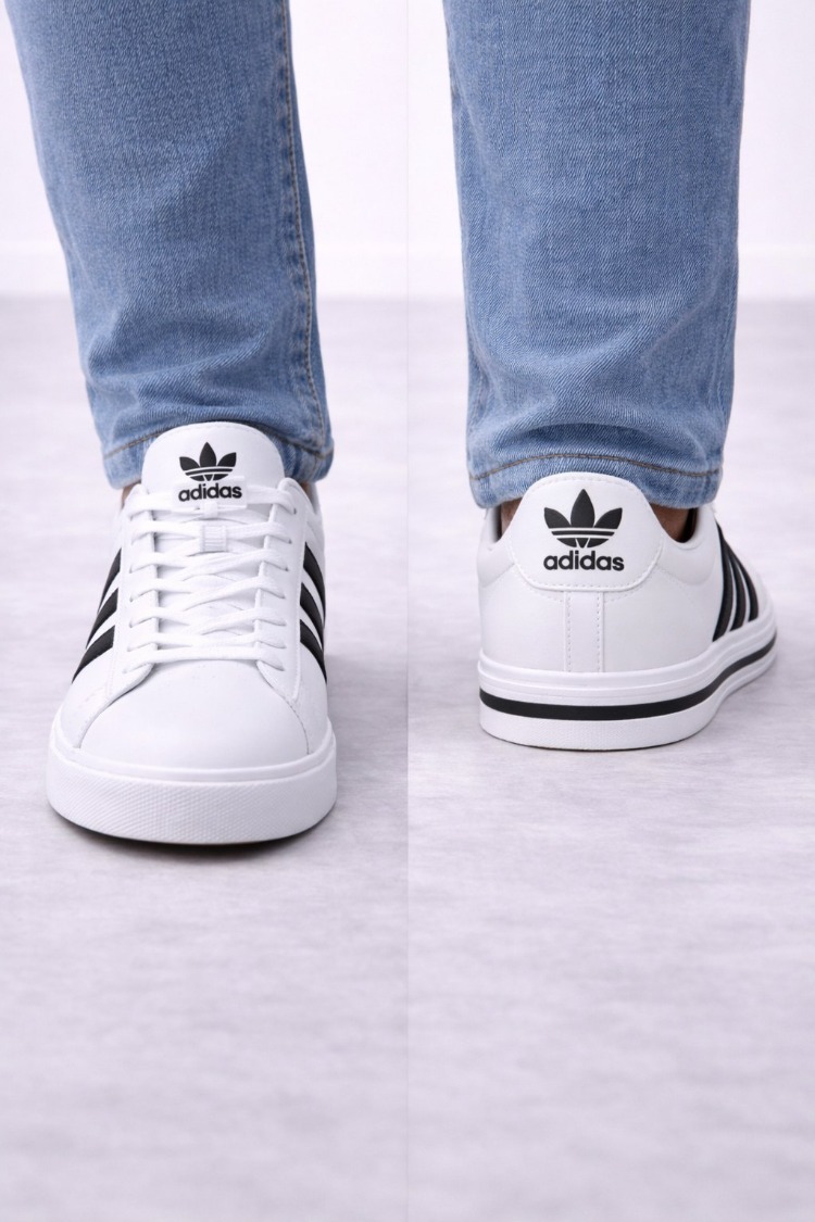 Erkek Beyaz Minimal Günlük Sneaker Ayakkabı