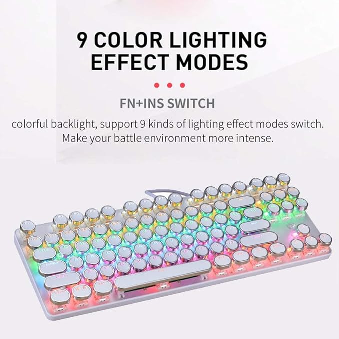 Leaven Daktilo Tarzı K550 Kırmızı Red Switch Rgb Mekanik Klavye -Su Geçirmez