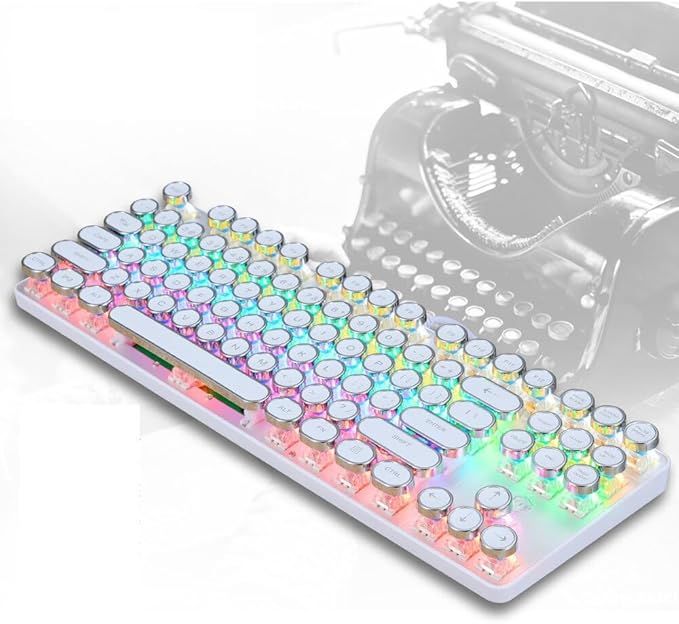 Leaven Daktilo Tarzı K550 Kırmızı Red Switch Rgb Mekanik Klavye -Su Geçirmez