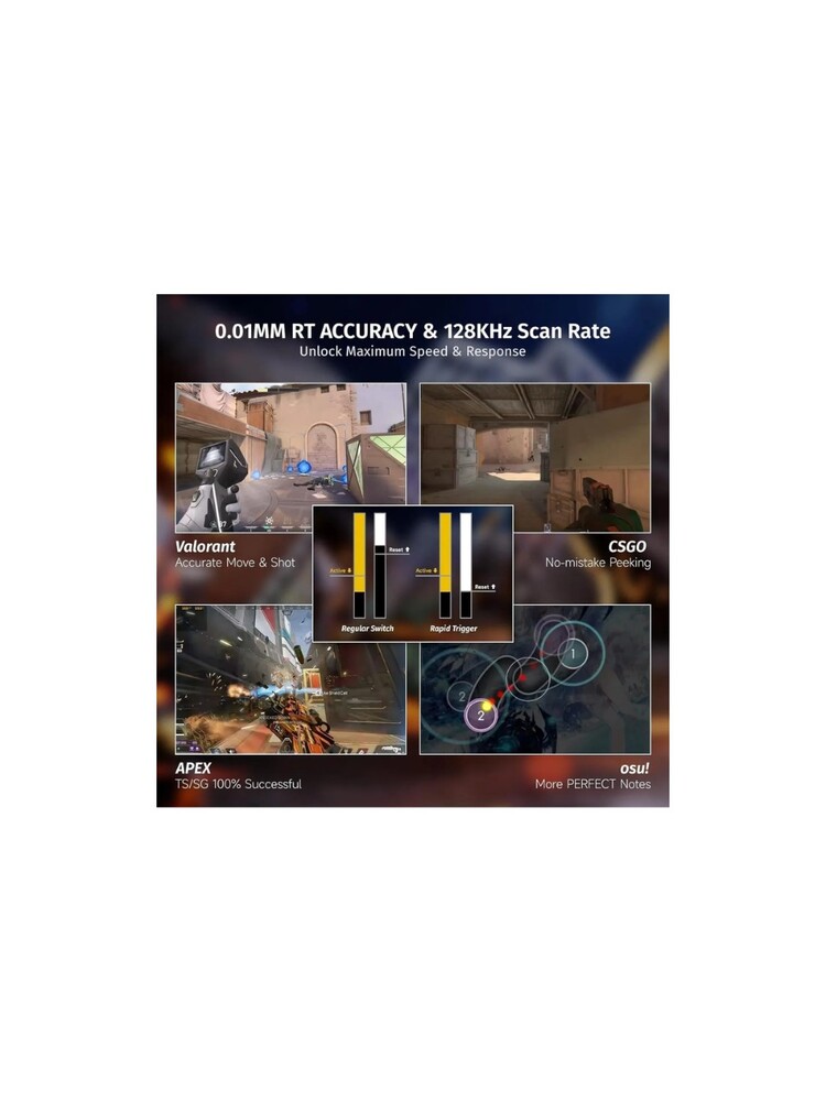 Attack Shark X68HE Rapid Trigger 0.125MS Manyatik Switch Rgb App Uygulamalı Gaming Oyuncu Klavye