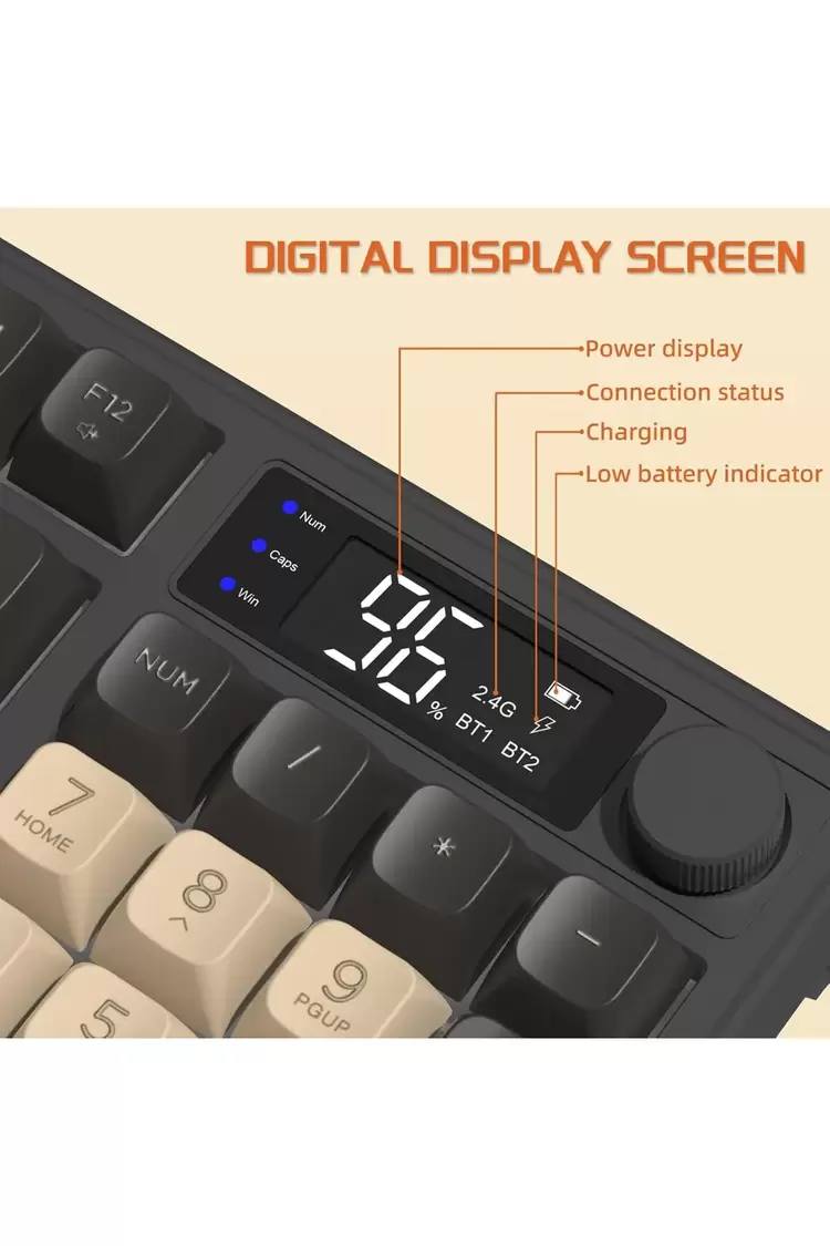 Freewolf M96 2.4g Bt5.0 Çift Bağlantılı Tft Led Ekranlı Reinbow Gaming Oyuncu Klavye