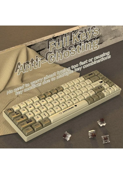AK680 %60 Boy Yazılım Uygulamalı Hot-Swap Kablolu Gaming Klavye Switch Hediyeli Oyuncu Klavyesi