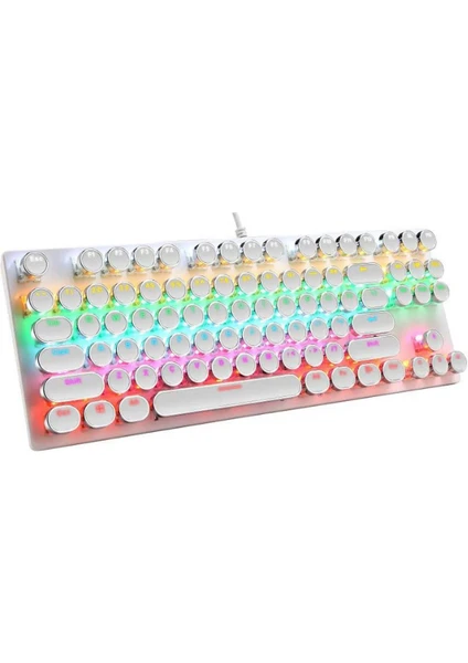 Leaven Daktilo Tarzı K550 Kırmızı Red Switch Rgb Mekanik Klavye -Su Geçirmez
