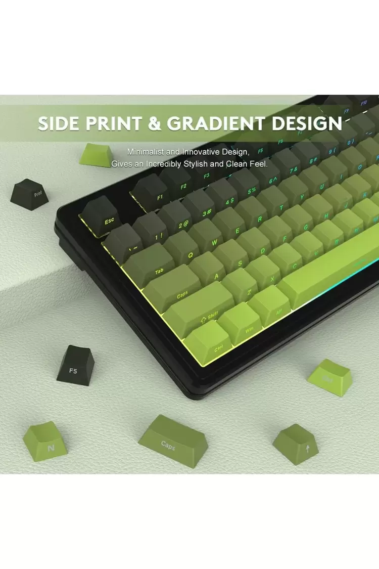 Attack Shark M87 PROV2 White Switch Mekanik RGB TripleMode E-Sports Profesyonel Gaming Oyuncu Klavye