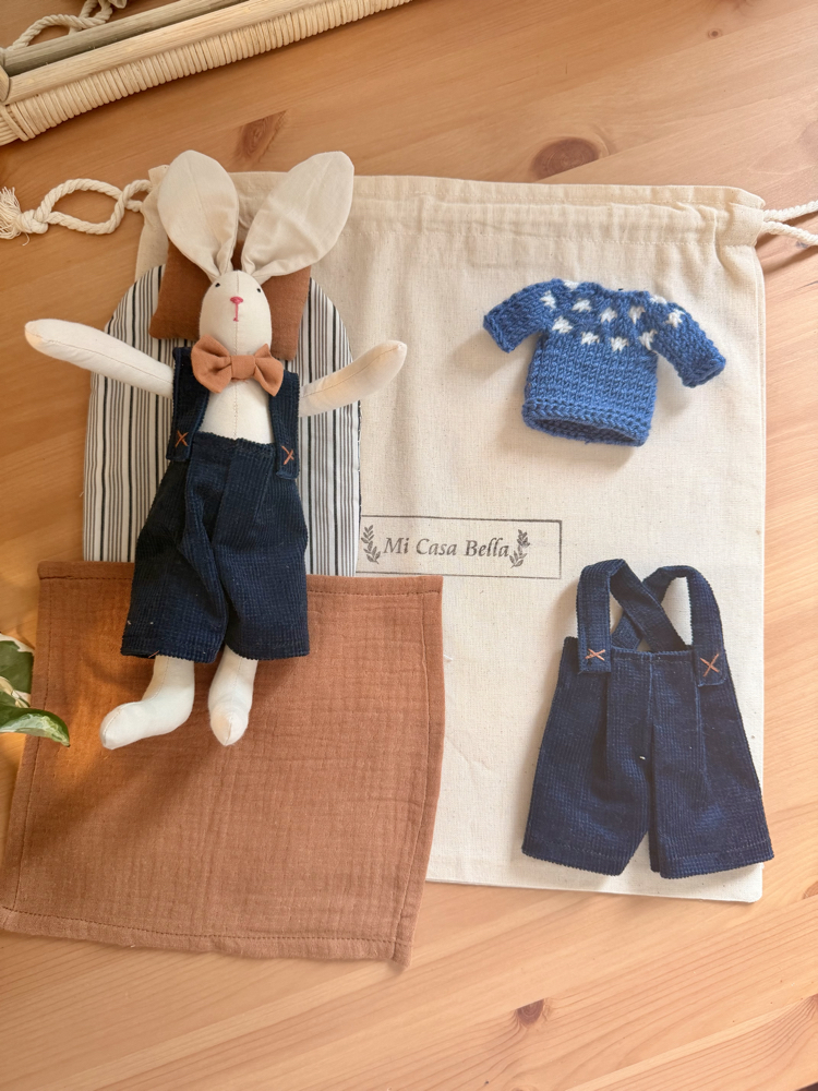 Bay Bunnybon Evcilik Oyun Seti (lacivert kadife pantolonlu)