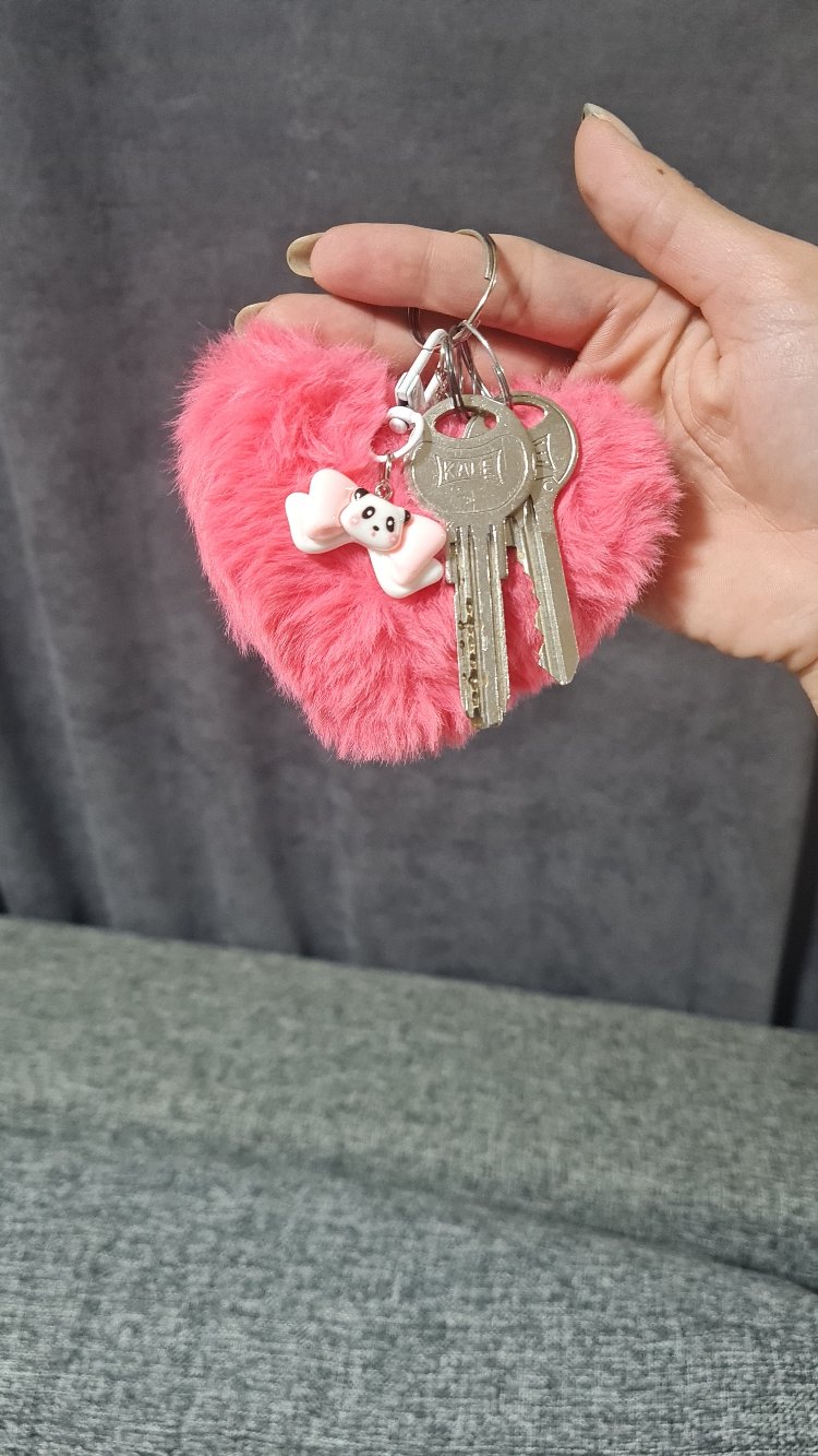 charm hediyeli peluş anahtarlık