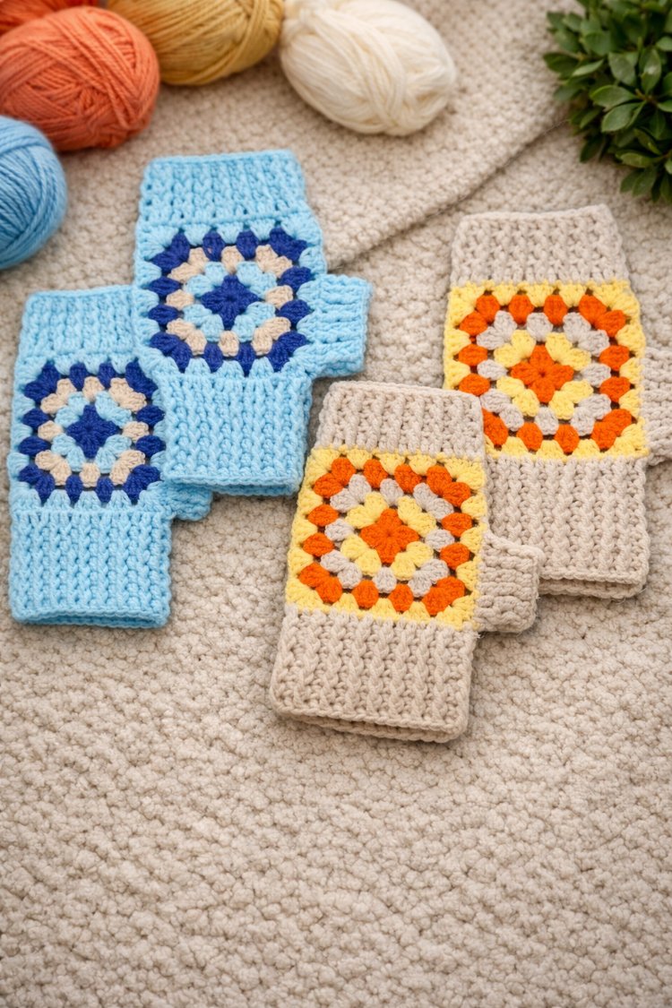 Retro Motif Eldiven