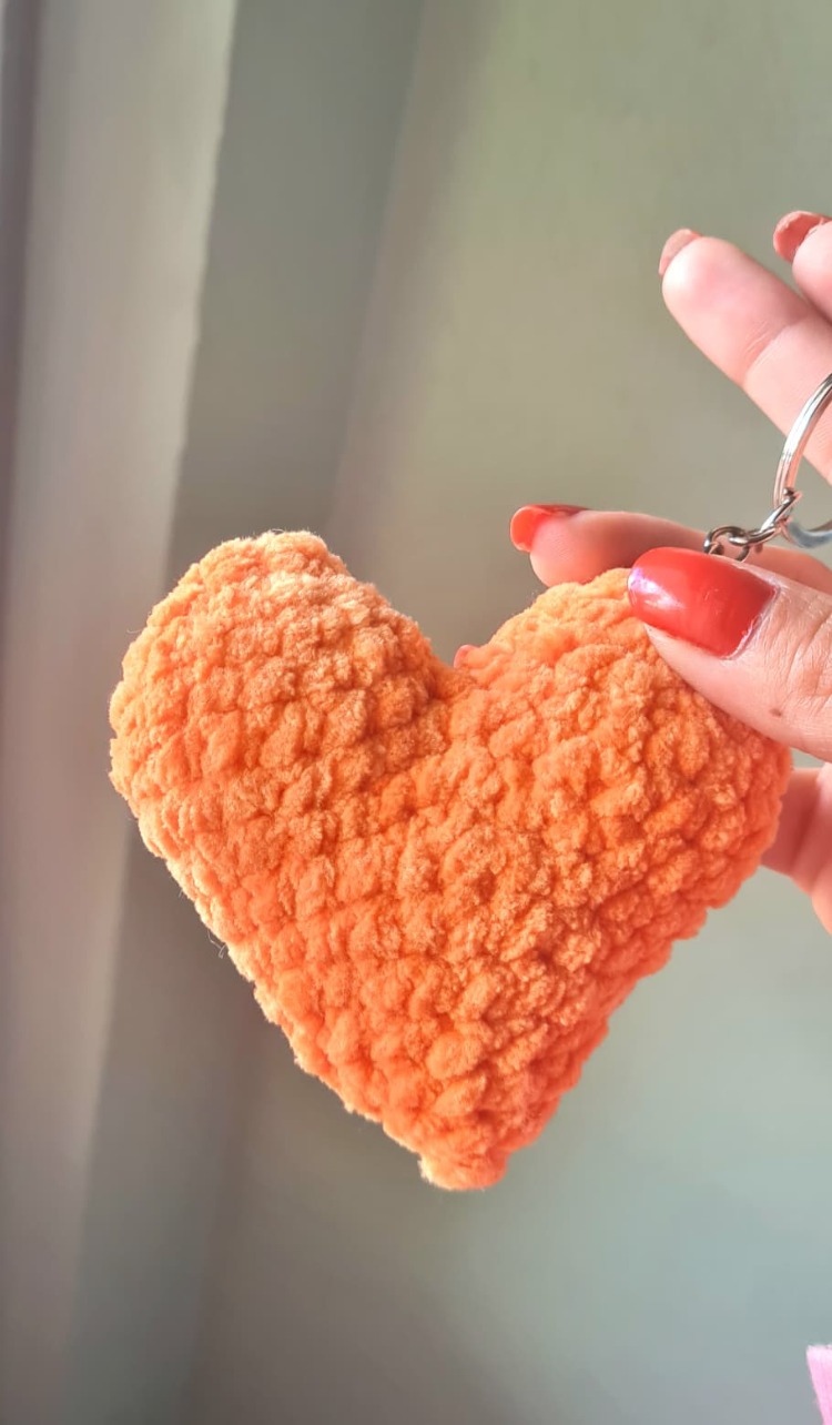 Kalp Amigurumi Anahtarlık