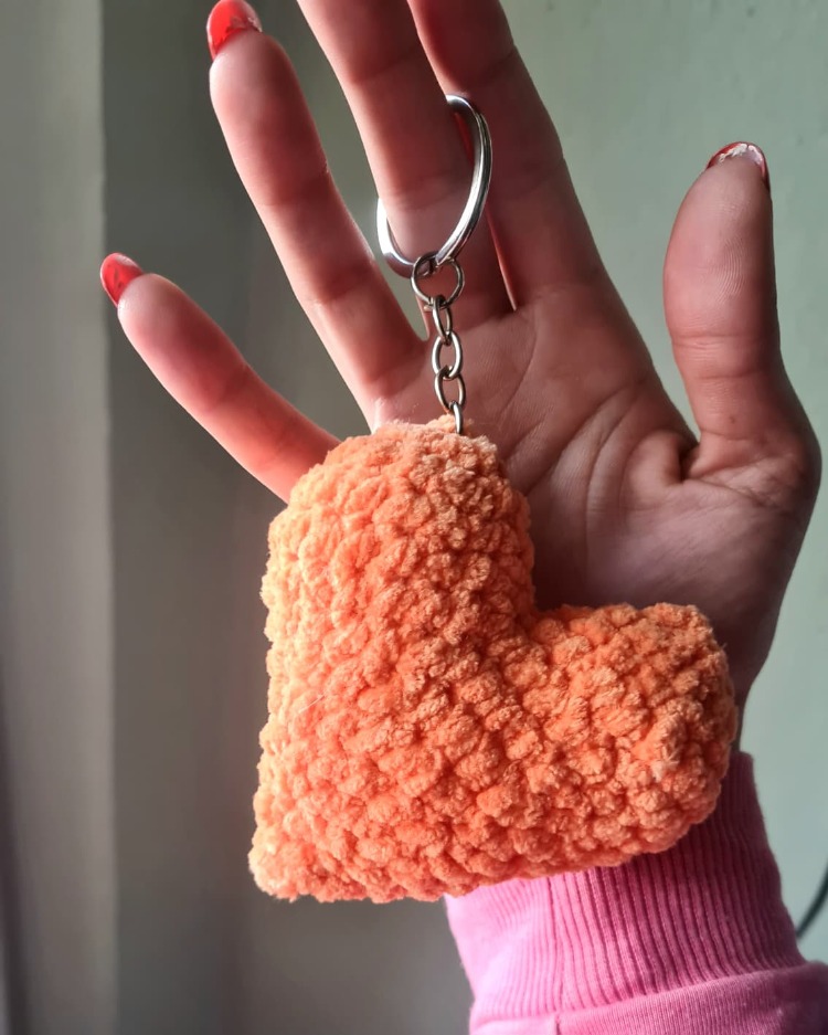 Kalp Amigurumi Anahtarlık