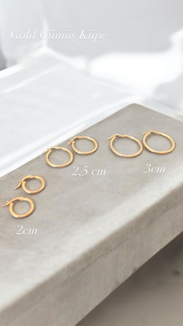 Gold Halka Küpe