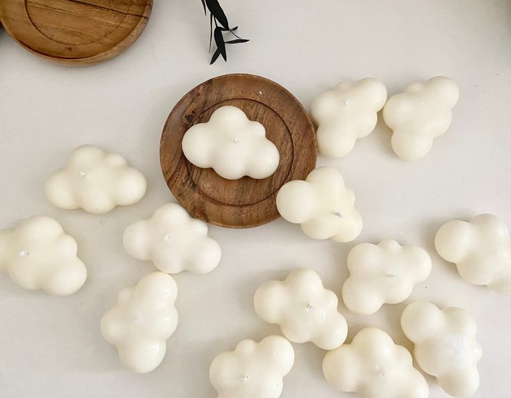 5'li Bulutlu Gece Mum Seti (Soya Wax)