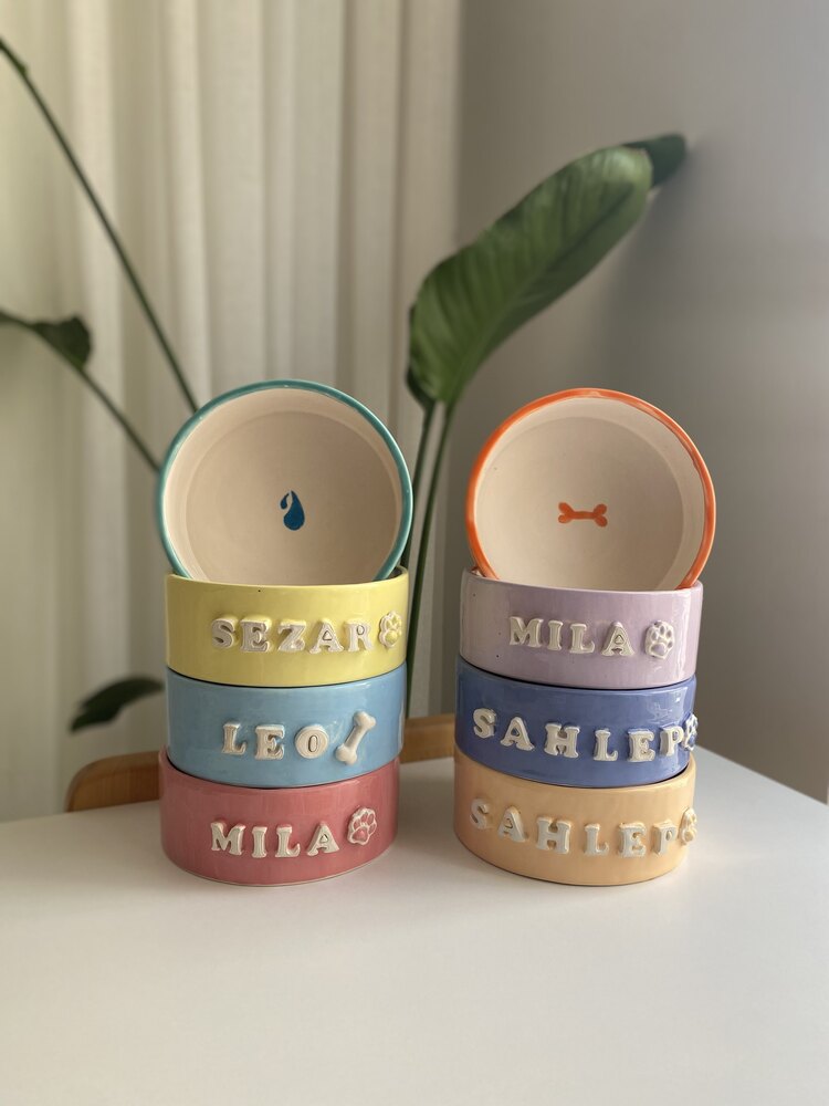 Woof Köpek Mama/Su Kabı (Özel İsimli)