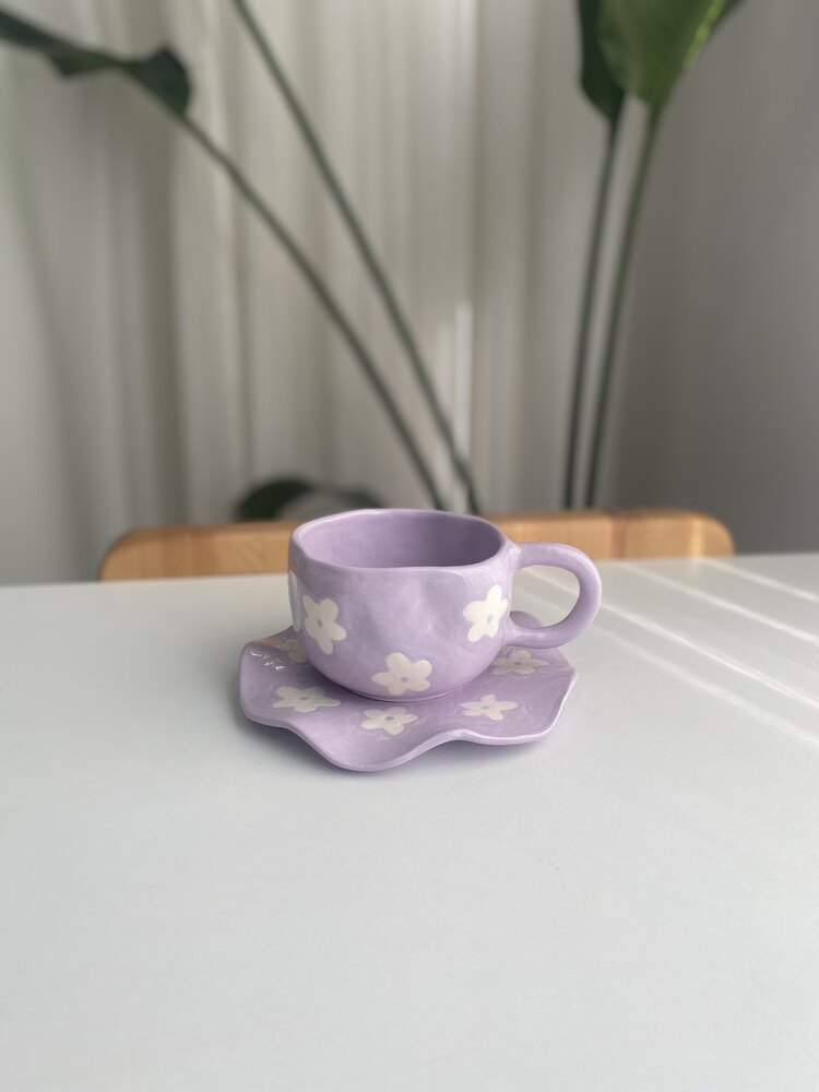 Lilac Flower Mug