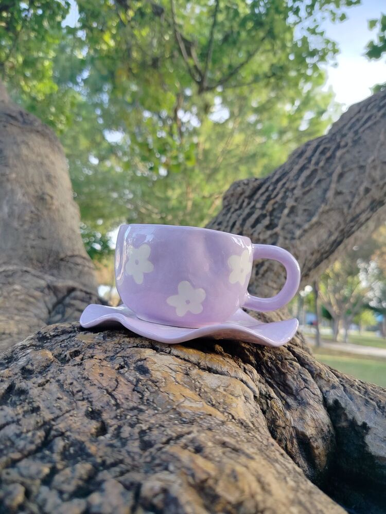 Lilac Flower Mug
